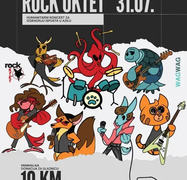 Humanitarni koncert Rock Okteta za pse iz Banjalučkog azila Pomozimo u izgradnji ispusta