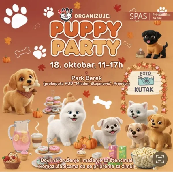 Prijedor Humanitarni događaj Puppy Party u parku Berek