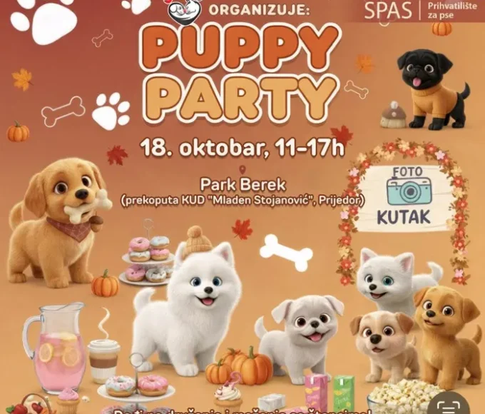 Prijedor Humanitarni događaj Puppy Party u parku Berek