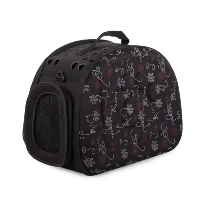 Transportna rasklopiva torba za pse i mačke crna